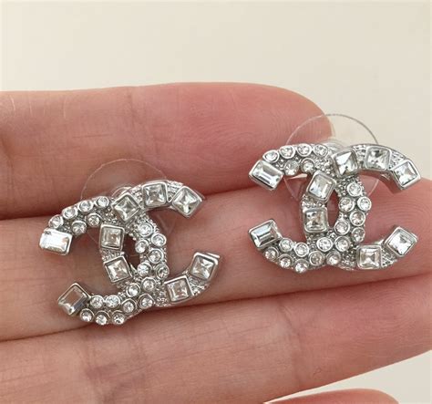 dior or chanel earrings|silver stud chanel earrings.